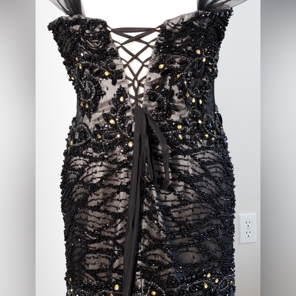 Terani Couture black gown/ evening dress. Worn once in perfect condition - Picture 4 of 8